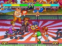 une photo d'Ã©cran de Super Dodge Ball sur SNK Neo Geo